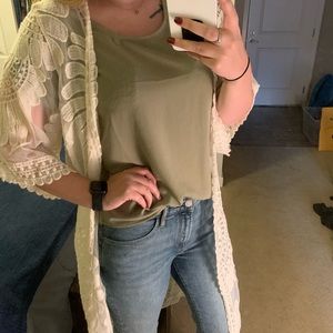 White lace cardigan